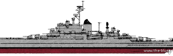 Корабль NMF De Grasse [Cruiser] (1951) - чертежи, габариты, рисунки
